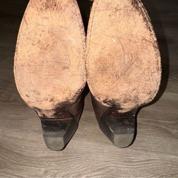 Sonora Green & Brown Leather Floral Embroidered Cowboy Boots - Picture 14 of 14